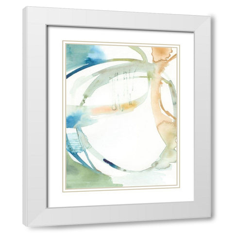 Organic Loop II White Modern Wood Framed Art Print with Double Matting by Barnes, Victoria