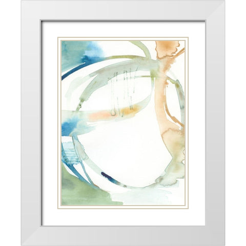 Organic Loop II White Modern Wood Framed Art Print with Double Matting by Barnes, Victoria