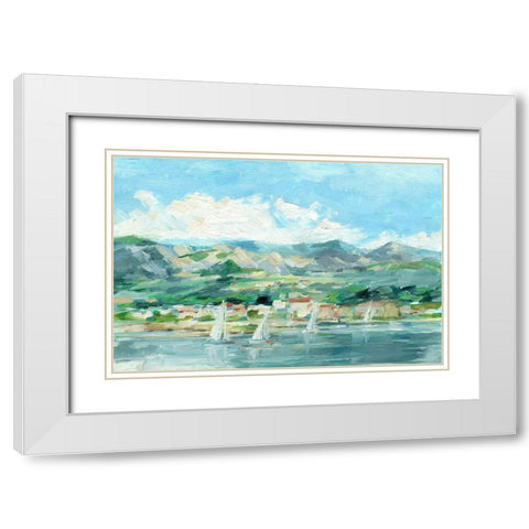 Sailing Along the Coast II White Modern Wood Framed Art Print with Double Matting by Harper, Ethan
