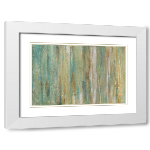 Vertical Flow I White Modern Wood Framed Art Print with Double Matting by OToole, Tim