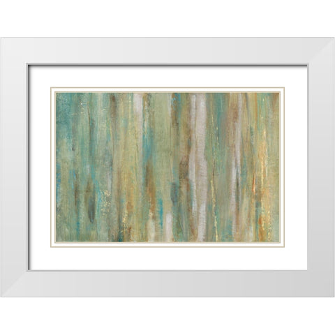Vertical Flow I White Modern Wood Framed Art Print with Double Matting by OToole, Tim