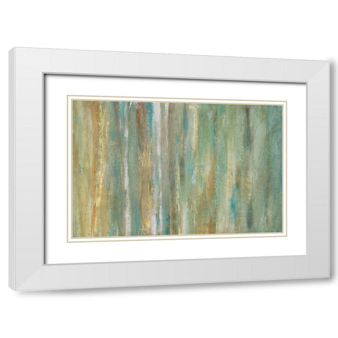 Vertical Flow II White Modern Wood Framed Art Print with Double Matting by OToole, Tim