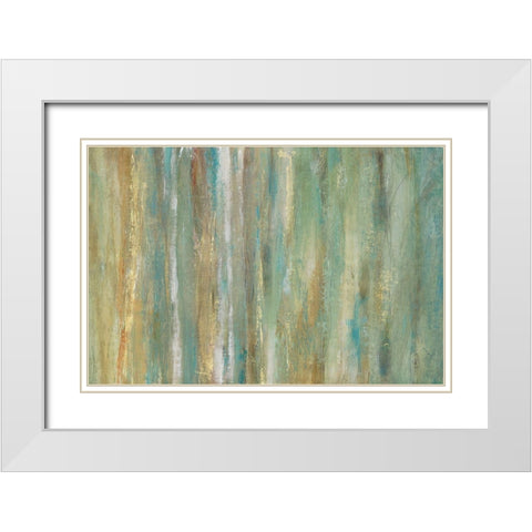 Vertical Flow II White Modern Wood Framed Art Print with Double Matting by OToole, Tim