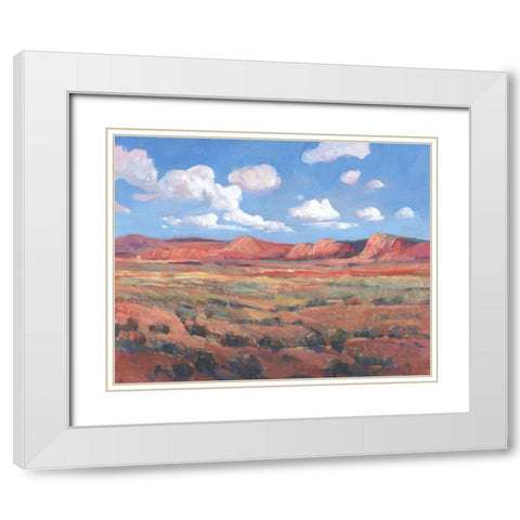 Distant Mesa I White Modern Wood Framed Art Print with Double Matting by OToole, Tim