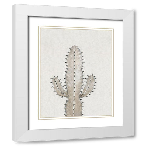 Cactus Study I White Modern Wood Framed Art Print with Double Matting by OToole, Tim