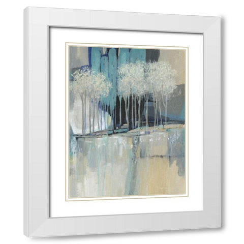 Whimsical Treeline II White Modern Wood Framed Art Print with Double Matting by OToole, Tim