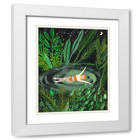 Lost in the Garden IV White Modern Wood Framed Art Print with Double Matting by Wang, Melissa
