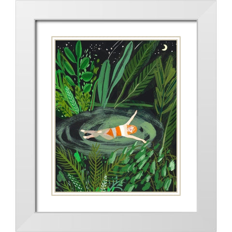 Lost in the Garden IV White Modern Wood Framed Art Print with Double Matting by Wang, Melissa