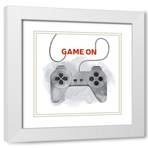 Game On II White Modern Wood Framed Art Print with Double Matting by Popp, Grace