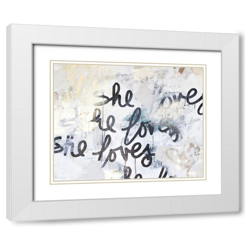 Crazy Love I White Modern Wood Framed Art Print with Double Matting by Youngstrom, Kent