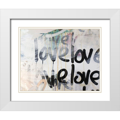 Crazy Love II White Modern Wood Framed Art Print with Double Matting by Youngstrom, Kent