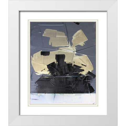 Gold Divided III White Modern Wood Framed Art Print with Double Matting by Youngstrom, Kent