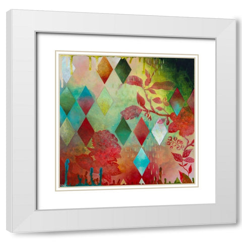 Cheerful II White Modern Wood Framed Art Print with Double Matting by Robinson, Heather