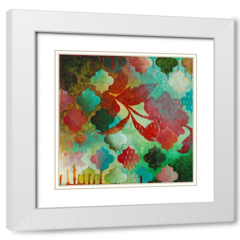 Cheerful IV White Modern Wood Framed Art Print with Double Matting by Robinson, Heather