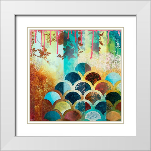 Cheerful IX White Modern Wood Framed Art Print with Double Matting by Robinson, Heather