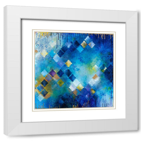 Comely + Courtly II White Modern Wood Framed Art Print with Double Matting by Robinson, Heather