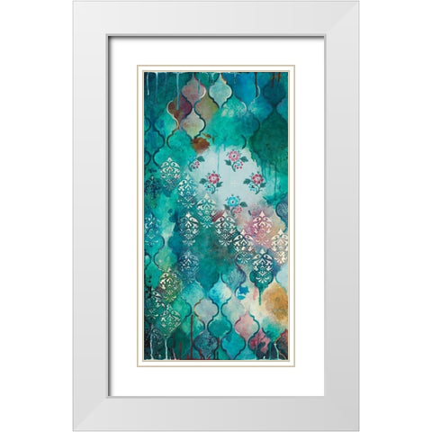 Antique Ogees I White Modern Wood Framed Art Print with Double Matting by Robinson, Heather
