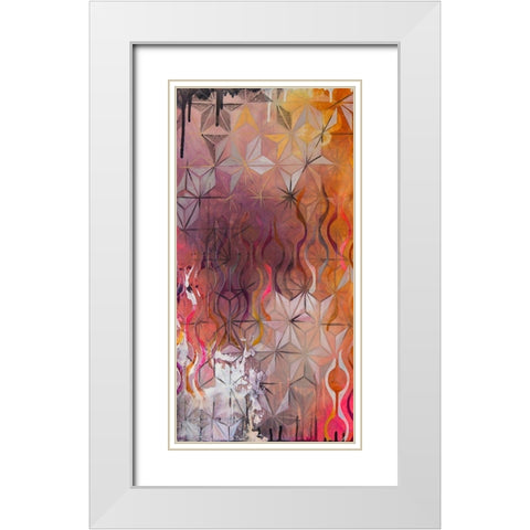 Asanoha I White Modern Wood Framed Art Print with Double Matting by Robinson, Heather