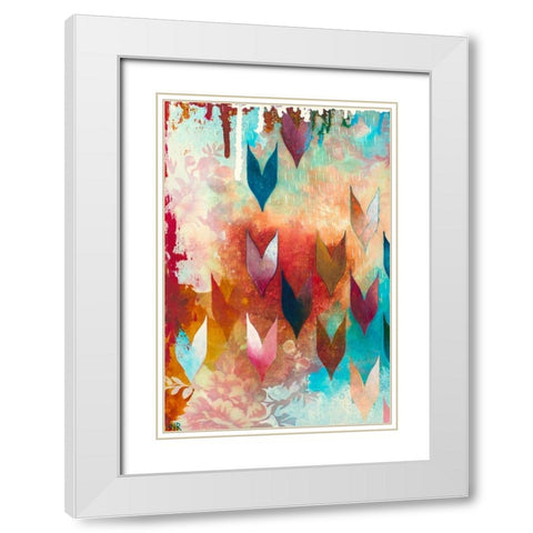 Dewy I White Modern Wood Framed Art Print with Double Matting by Robinson, Heather