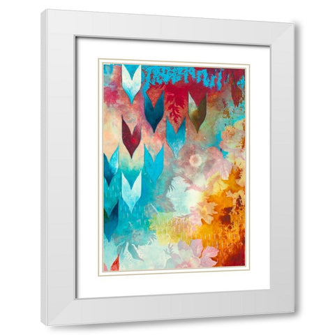 Dewy II White Modern Wood Framed Art Print with Double Matting by Robinson, Heather