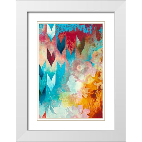 Dewy II White Modern Wood Framed Art Print with Double Matting by Robinson, Heather