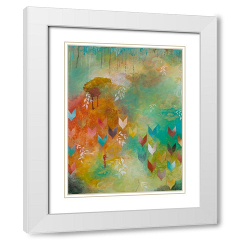 Fervently I White Modern Wood Framed Art Print with Double Matting by Robinson, Heather