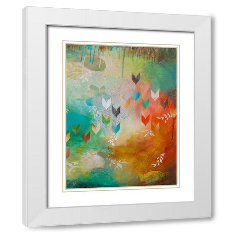 Fervently II White Modern Wood Framed Art Print with Double Matting by Robinson, Heather