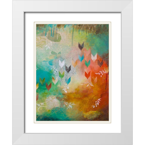 Fervently II White Modern Wood Framed Art Print with Double Matting by Robinson, Heather