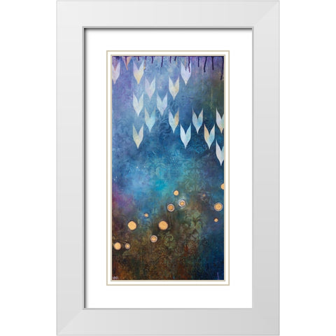 My Constellation I White Modern Wood Framed Art Print with Double Matting by Robinson, Heather