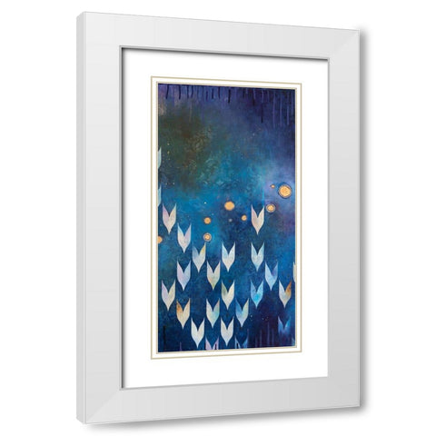 My Constellation II White Modern Wood Framed Art Print with Double Matting by Robinson, Heather