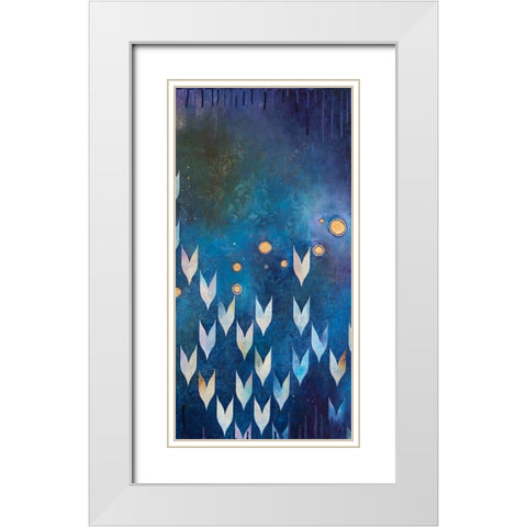 My Constellation II White Modern Wood Framed Art Print with Double Matting by Robinson, Heather