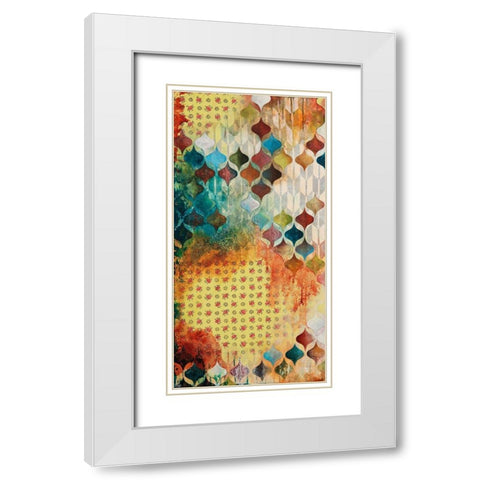 Nostalgic Geo I White Modern Wood Framed Art Print with Double Matting by Robinson, Heather