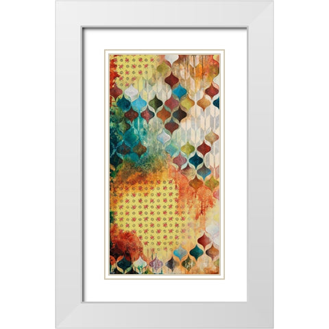 Nostalgic Geo I White Modern Wood Framed Art Print with Double Matting by Robinson, Heather