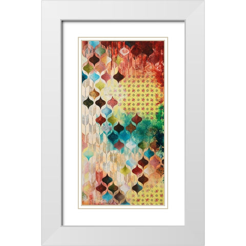Nostalgic Geo II White Modern Wood Framed Art Print with Double Matting by Robinson, Heather