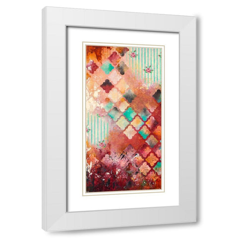 Sentimental I White Modern Wood Framed Art Print with Double Matting by Robinson, Heather