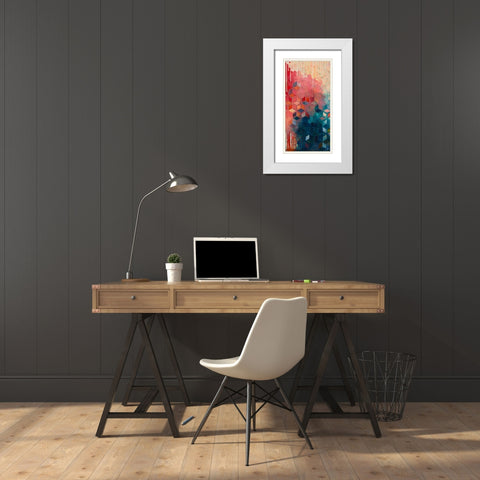 Split Asanoha I White Modern Wood Framed Art Print with Double Matting by Robinson, Heather