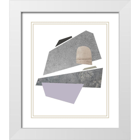 Slab Sections II White Modern Wood Framed Art Print with Double Matting by Green, Jacob