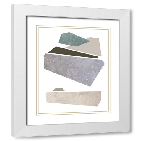 Slab Sections III White Modern Wood Framed Art Print with Double Matting by Green, Jacob