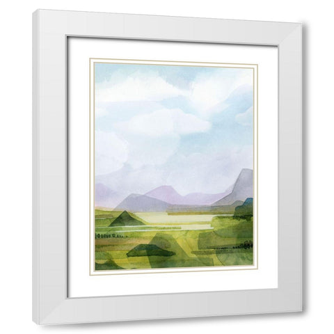 Verdant Vale II White Modern Wood Framed Art Print with Double Matting by Popp, Grace