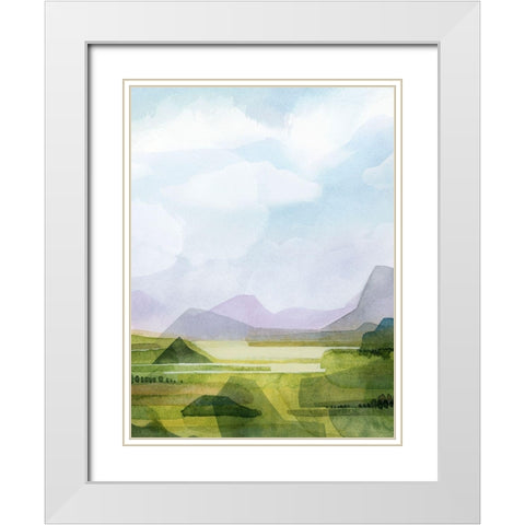 Verdant Vale II White Modern Wood Framed Art Print with Double Matting by Popp, Grace