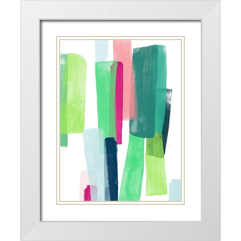 Paper Chase I White Modern Wood Framed Art Print with Double Matting by Vess, June Erica