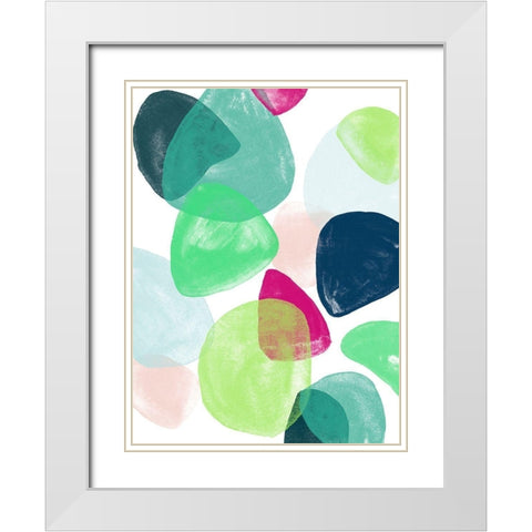 Paper Chase II White Modern Wood Framed Art Print with Double Matting by Vess, June Erica