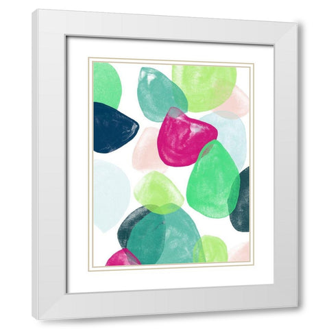 Paper Chase III White Modern Wood Framed Art Print with Double Matting by Vess, June Erica