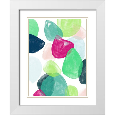 Paper Chase III White Modern Wood Framed Art Print with Double Matting by Vess, June Erica