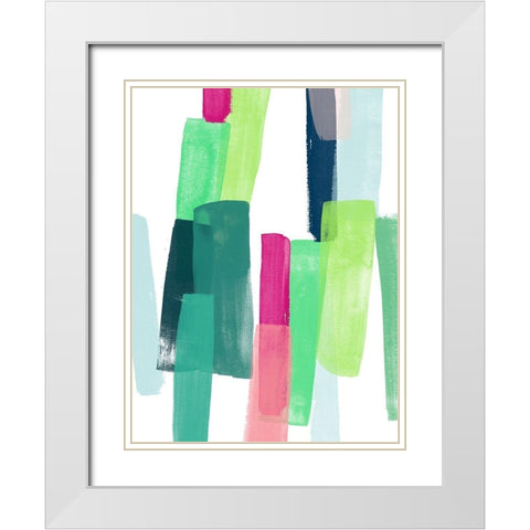 Paper Chase IV White Modern Wood Framed Art Print with Double Matting by Vess, June Erica