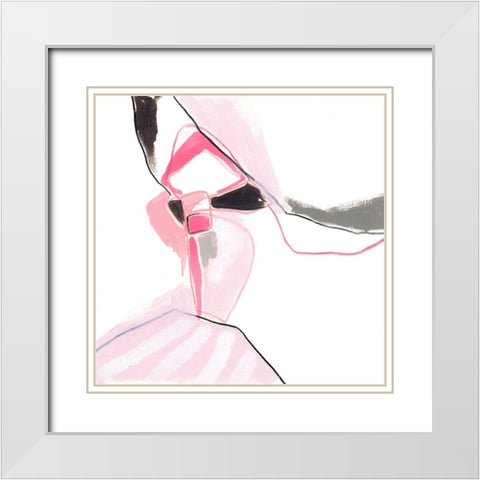 Salon Rouge II White Modern Wood Framed Art Print with Double Matting by Vess, June Erica