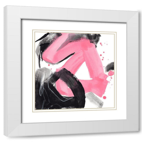 Salon Rouge V White Modern Wood Framed Art Print with Double Matting by Vess, June Erica