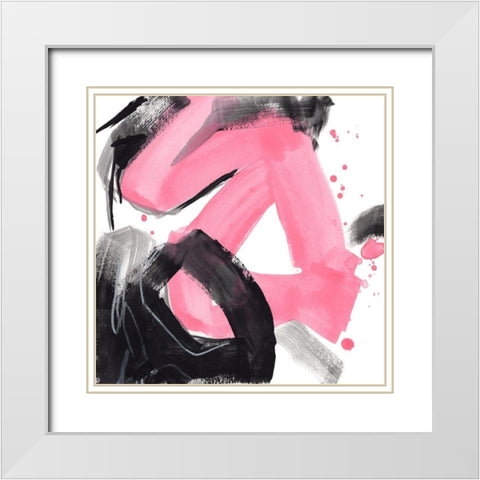 Salon Rouge V White Modern Wood Framed Art Print with Double Matting by Vess, June Erica