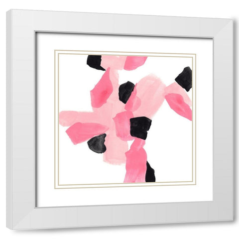 Salon Rouge VII White Modern Wood Framed Art Print with Double Matting by Vess, June Erica