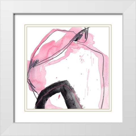 Salon Rouge IX White Modern Wood Framed Art Print with Double Matting by Vess, June Erica